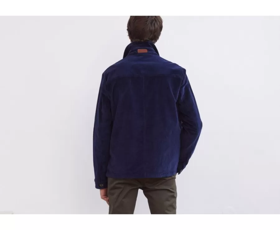 Store Chaqueta de terciopelo para hombre Azul Índigo Fidélien Cazadoras Y Chaquetas De Tela