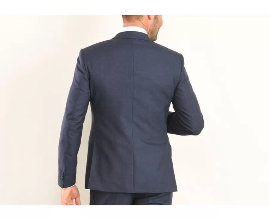 Online Chaqueta de traje de hombre Azul oscuro moteado Lazare Chaquetas De Traje Y Chalecos