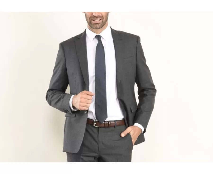 Best Sale Chaqueta de traje Gris Oscuro moteado para hombre Lazare Chaquetas De Traje Y Chalecos