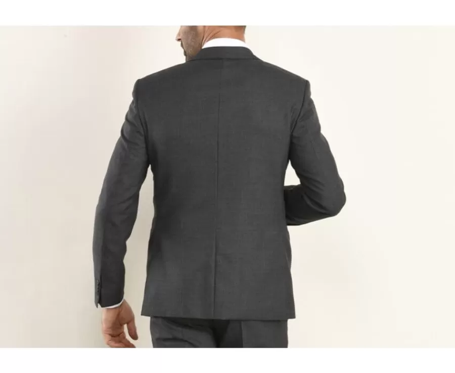 Best Sale Chaqueta de traje Gris Oscuro moteado para hombre Lazare Chaquetas De Traje Y Chalecos