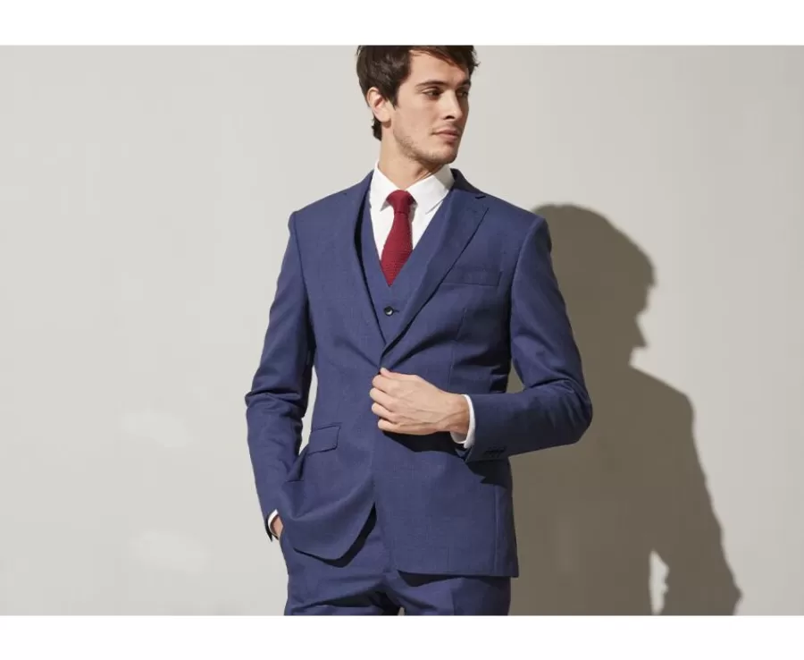 Clearance Chaqueta de traje hombre Azul moteado Lazare Chaquetas De Traje Y Chalecos