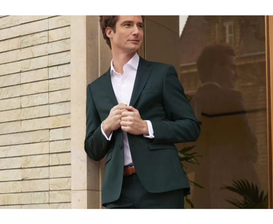 Sale Chaqueta de traje hombre Botella Verde Lazare Chaquetas De Traje Y Chalecos