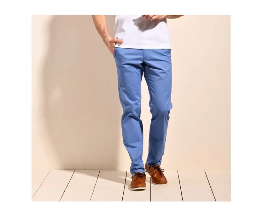 Sale Chino de hombre Azul medio II Kyrk Pantalones Ajustados | Pantalones Chino