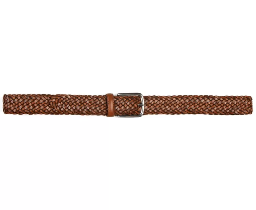 Flash Sale Cinturón de cuero trenzado para hombre Dorado patinado Northgate Silver Cinturones