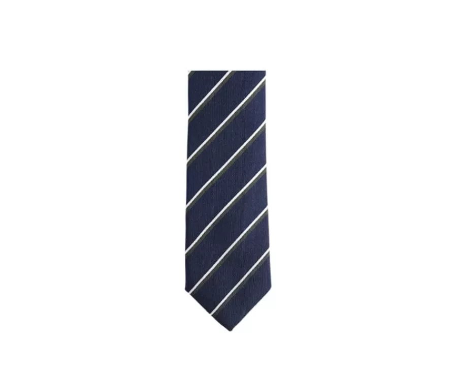 Store Corbata de hombre de seda Marino a rayas  verde y Crudo Corbatas, Pajaritas Y Pañuelos De Bolsillo | Corbatas Y Pajaritas