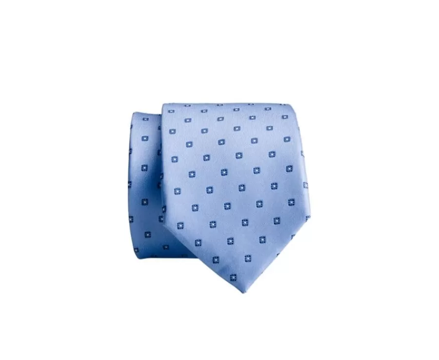 Online Corbata de seda con estampado de microflores Celeste & Gris Corbatas, Pajaritas Y Pañuelos De Bolsillo | Corbatas Y Pajaritas