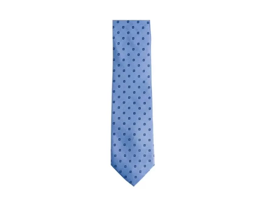 Online Corbata de seda con estampado de microflores Celeste & Gris Corbatas, Pajaritas Y Pañuelos De Bolsillo | Corbatas Y Pajaritas