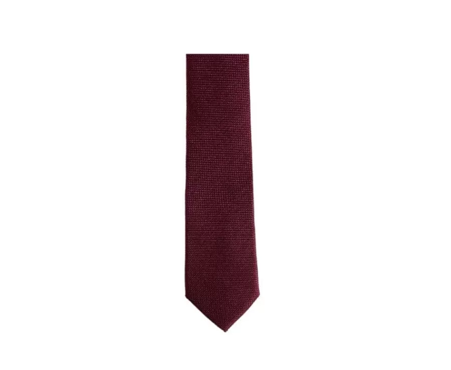 Sale Corbata de seda lisa mate Burdeos para hombre Corbatas, Pajaritas Y Pañuelos De Bolsillo | Corbatas Y Pajaritas