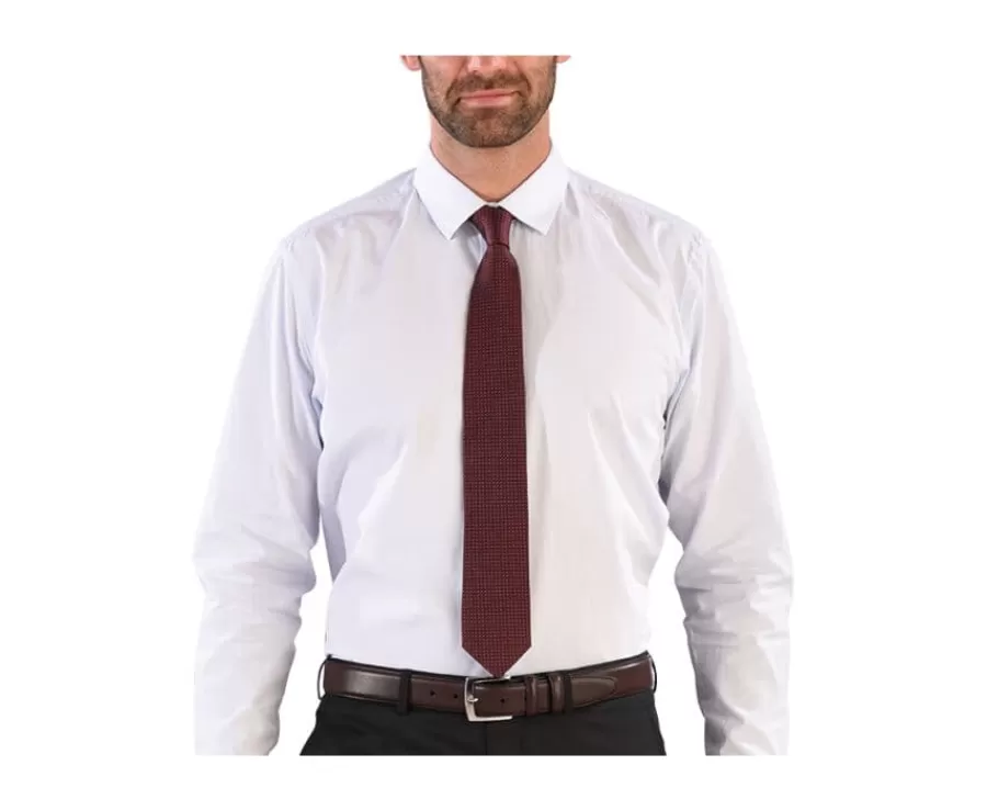 Shop Corbata hombre de seda Burdeos micropuntos Azul Cielo Corbatas, Pajaritas Y Pañuelos De Bolsillo | Corbatas Y Pajaritas