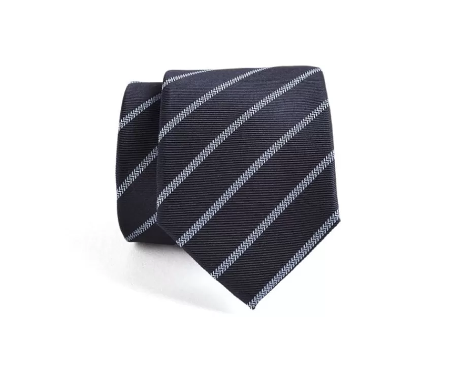 Best Sale Corbata para hombre de seda Azul marino a rayas Celeste Corbatas, Pajaritas Y Pañuelos De Bolsillo | Corbatas Y Pajaritas