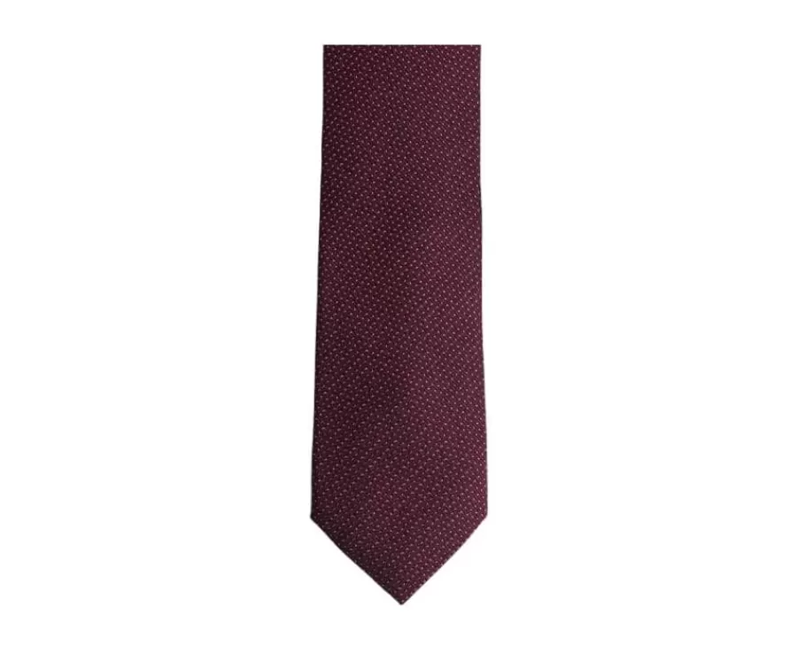 Discount Corbata para hombre de seda Burdeos y Blanco Corbata Seda Faux Uni Corbatas, Pajaritas Y Pañuelos De Bolsillo | Corbatas Y Pajaritas