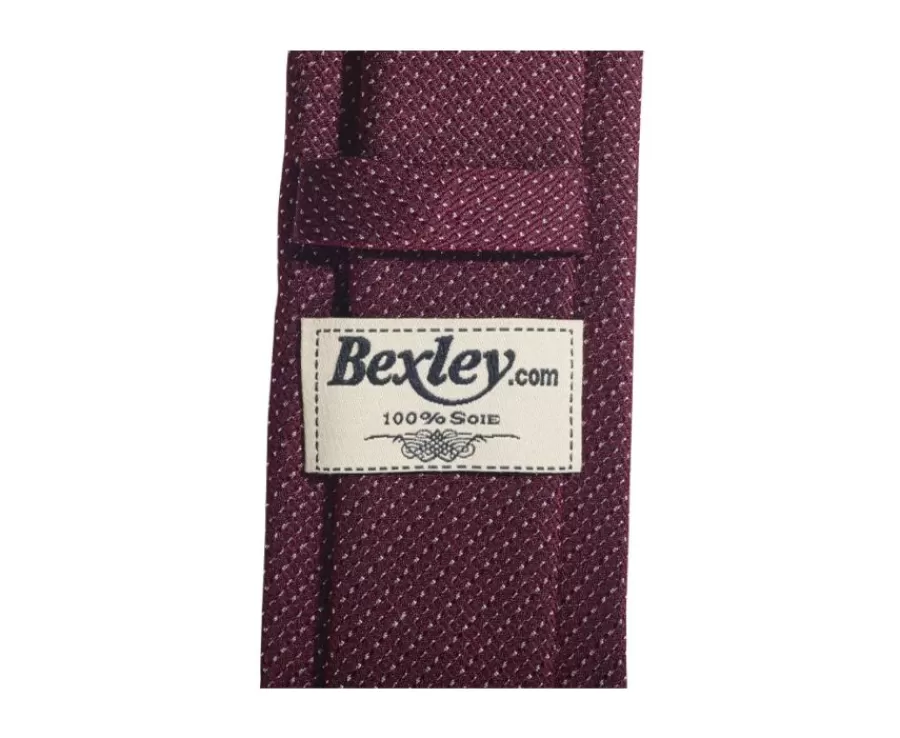 Discount Corbata para hombre de seda Burdeos y Blanco Corbata Seda Faux Uni Corbatas, Pajaritas Y Pañuelos De Bolsillo | Corbatas Y Pajaritas