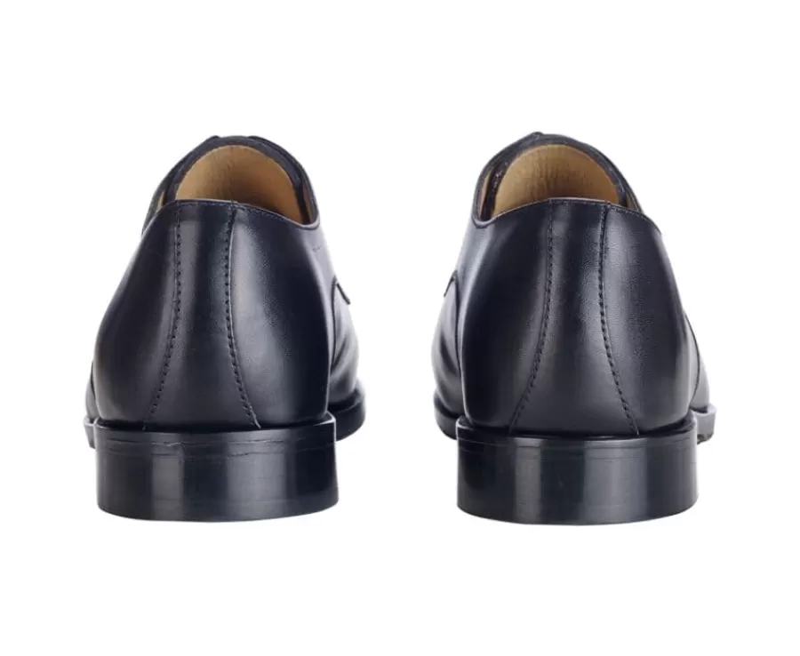 Store Derbies negros de hombre con suela de cuero y goma de caucho Maywell Patin Zapatos Derby Y Bluchers