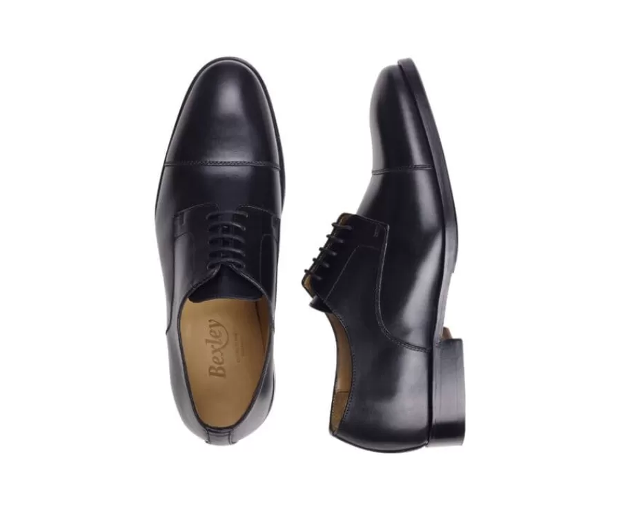 Store Derbies negros de hombre con suela de cuero y goma de caucho Maywell Patin Zapatos Derby Y Bluchers