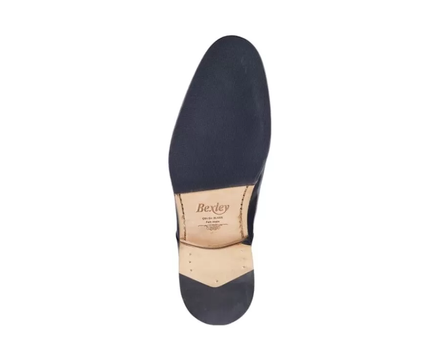 Store Derbies negros de hombre con suela de cuero y goma de caucho Maywell Patin Zapatos Derby Y Bluchers