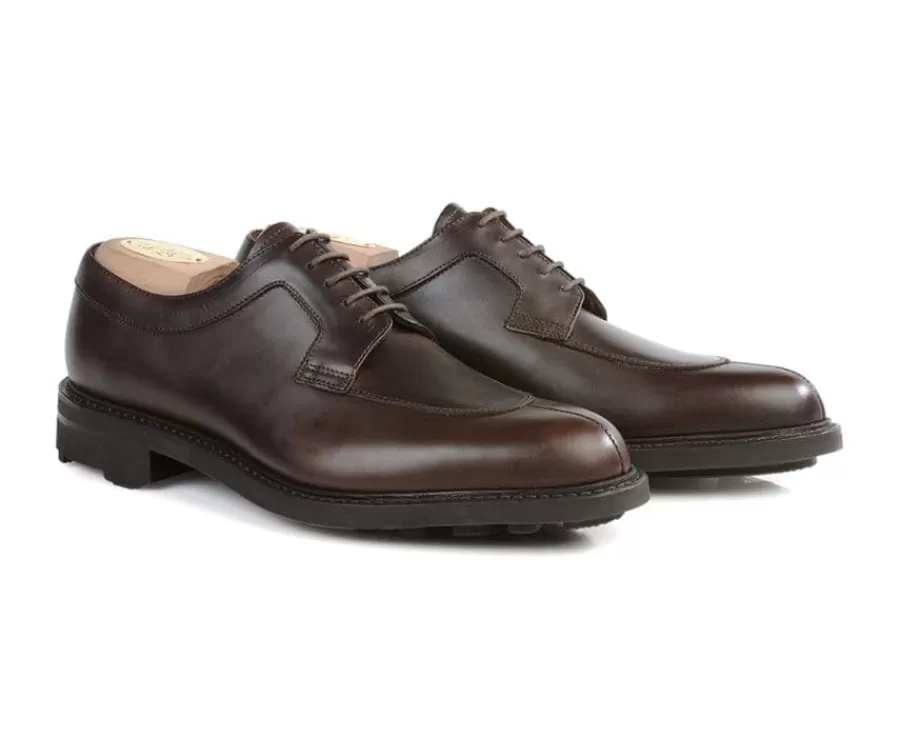 Online Derby para hombre Chocolate con suela de caucho Kent Gomme Country Zapatos Confort | Zapatos Derby Y Bluchers