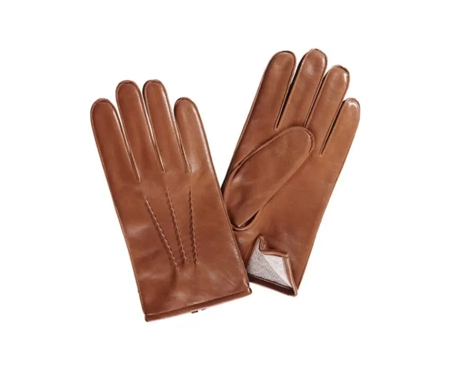 Store Guantes de piel de cordero Coñac para hombre Maletínes, Bolsos Y Guantes
