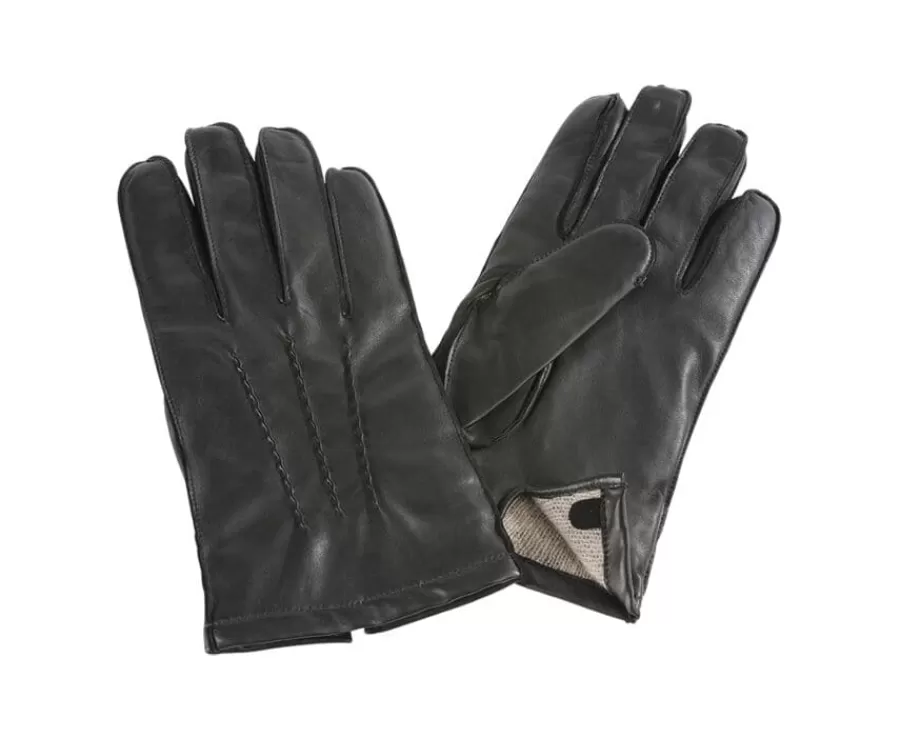 Clearance Guantes de piel de cordero negros para hombre Maletínes, Bolsos Y Guantes