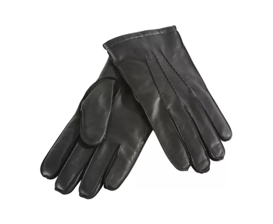 Clearance Guantes de piel de cordero negros para hombre Maletínes, Bolsos Y Guantes