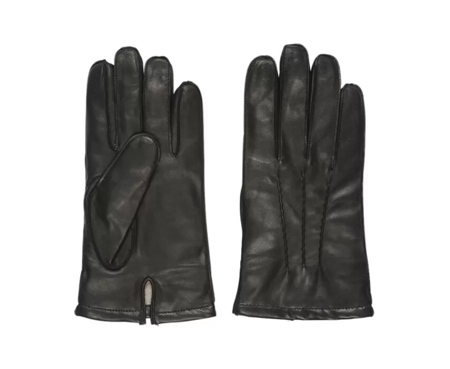 Clearance Guantes de piel de cordero negros para hombre Maletínes, Bolsos Y Guantes