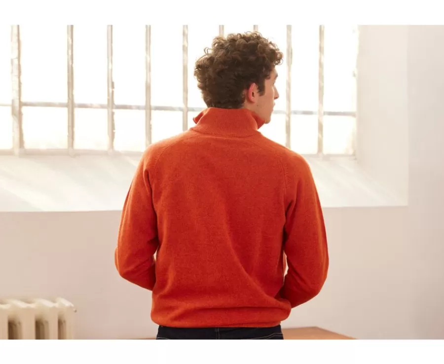 Store Jersey de hombre de lana con cuello con cremallera Ámbar Kenneth Jerséis De Cuello Cremallera | Jerséis De Punto