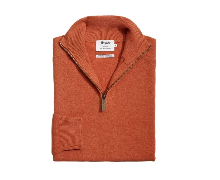 Store Jersey de hombre de lana con cuello con cremallera Ámbar Kenneth Jerséis De Cuello Cremallera | Jerséis De Punto