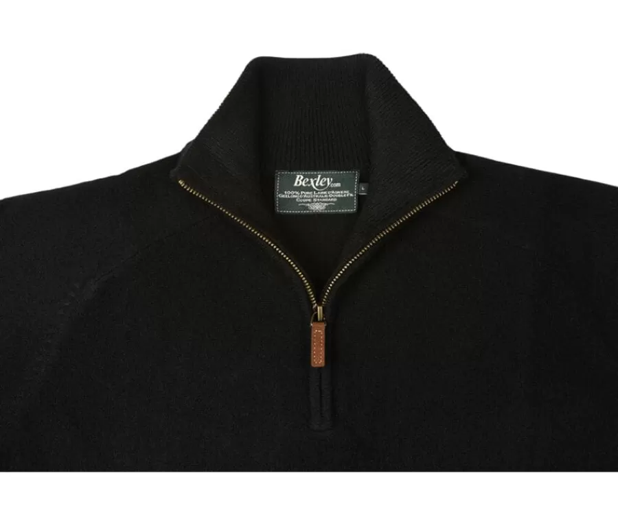 Discount Jersey de hombre de lana con cuello con cremallera Negro Kenneth Jerséis De Cuello Cremallera | Jerséis De Punto