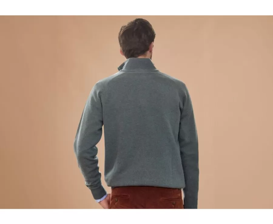 Cheap Jersey de hombre de lana con cuello con cremallera Verde Moteado Kenneth Jerséis De Cuello Cremallera | Jerséis De Punto