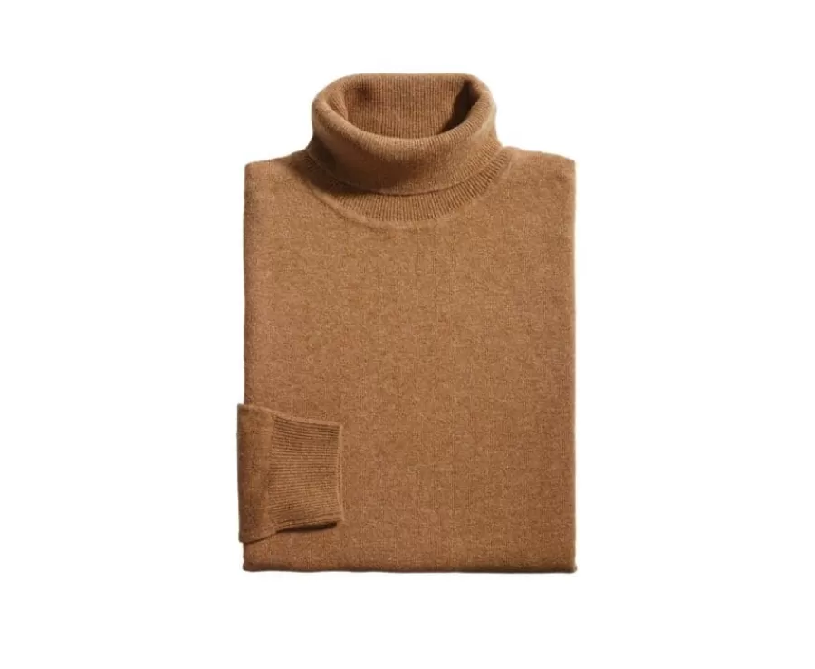 Sale Jersey de lana con cuello alto hombre Avellana Moteado Emeric Jerséis De Cuello Alto | Jerséis De Punto