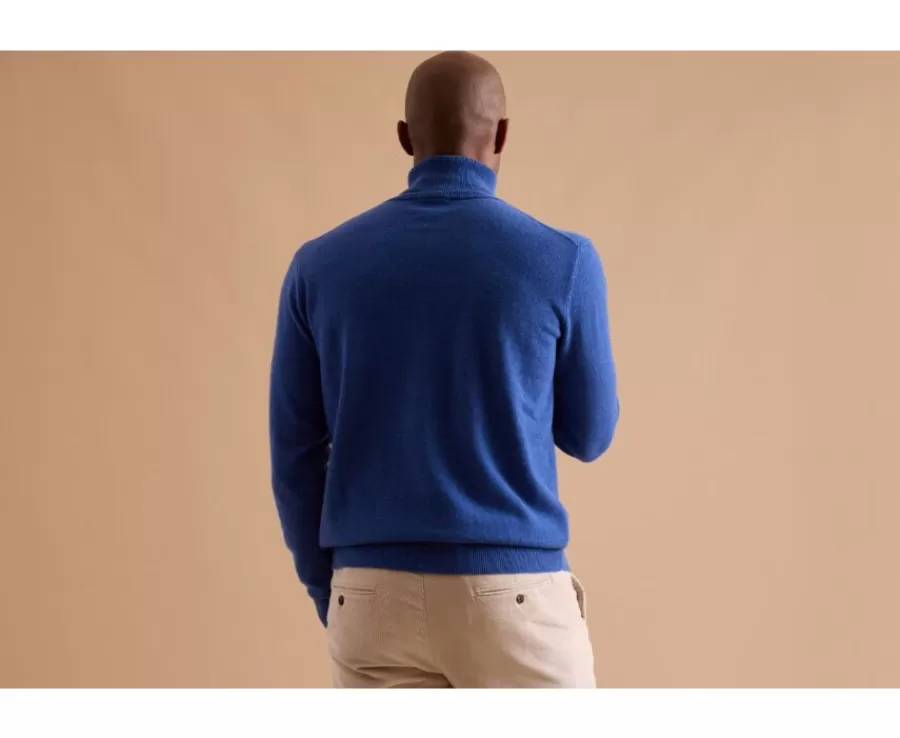 Outlet Jersey de lana con cuello alto hombre Azul Jean Moteado Emeric Jerséis De Punto | Jerséis De Cuello Alto