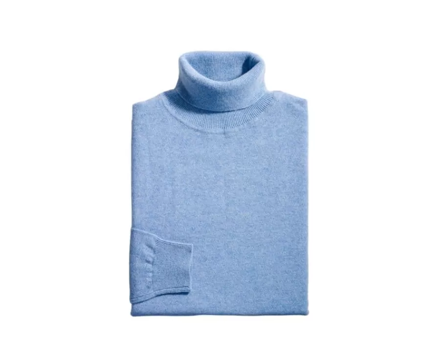 Sale Jersey de lana con cuello alto hombre Azul Moteado Emeric Jerséis De Cuello Alto | Jerséis De Punto
