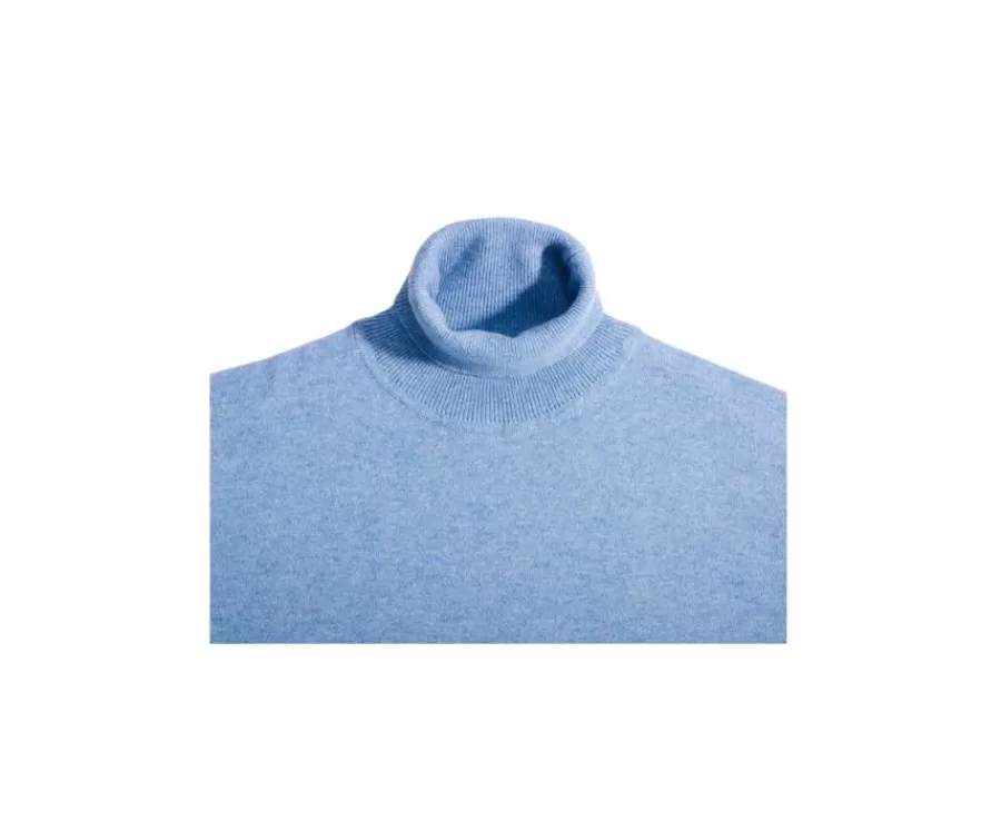 Sale Jersey de lana con cuello alto hombre Azul Moteado Emeric Jerséis De Cuello Alto | Jerséis De Punto