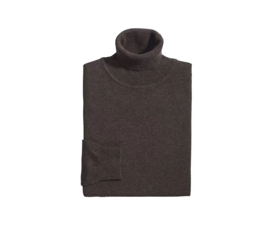 Outlet Jersey de lana con cuello alto hombre Chocolate Oscuro Emeric Jerséis De Cuello Alto | Jerséis De Punto