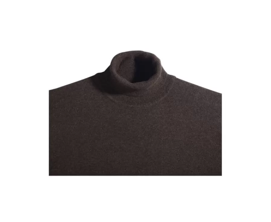 Outlet Jersey de lana con cuello alto hombre Chocolate Oscuro Emeric Jerséis De Cuello Alto | Jerséis De Punto