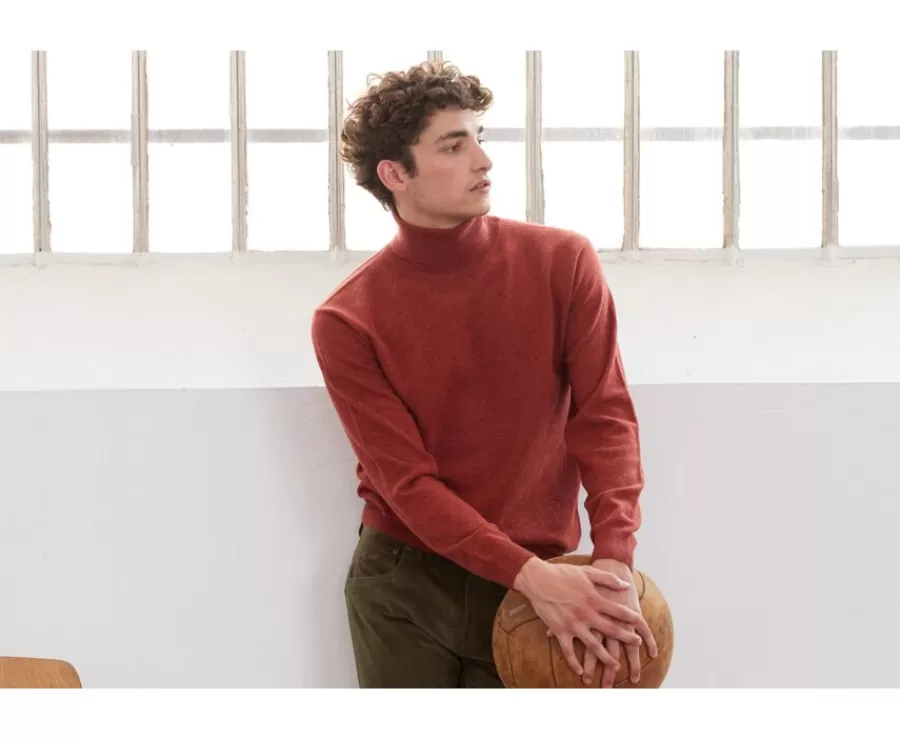 Shop Jersey de lana con cuello alto hombre Especia Moteado Emeric Jerséis De Cuello Alto | Jerséis De Punto
