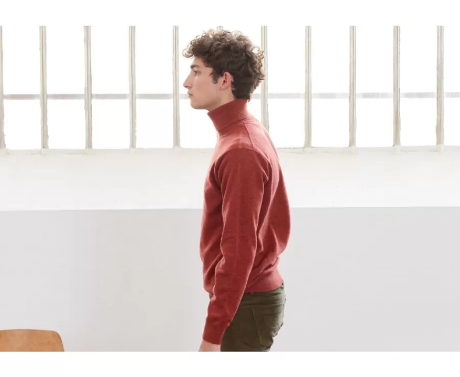 Shop Jersey de lana con cuello alto hombre Especia Moteado Emeric Jerséis De Cuello Alto | Jerséis De Punto