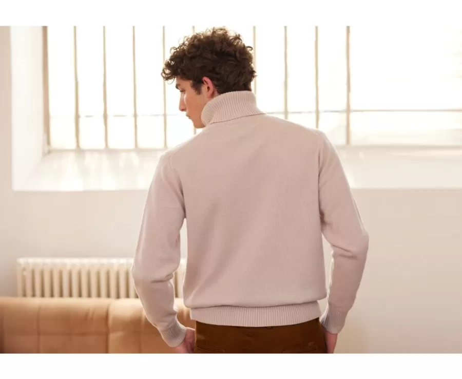 Store Jersey de lana con cuello alto para hombre Beis Claro Kenneric Jerséis De Cuello Alto | Jerséis De Punto
