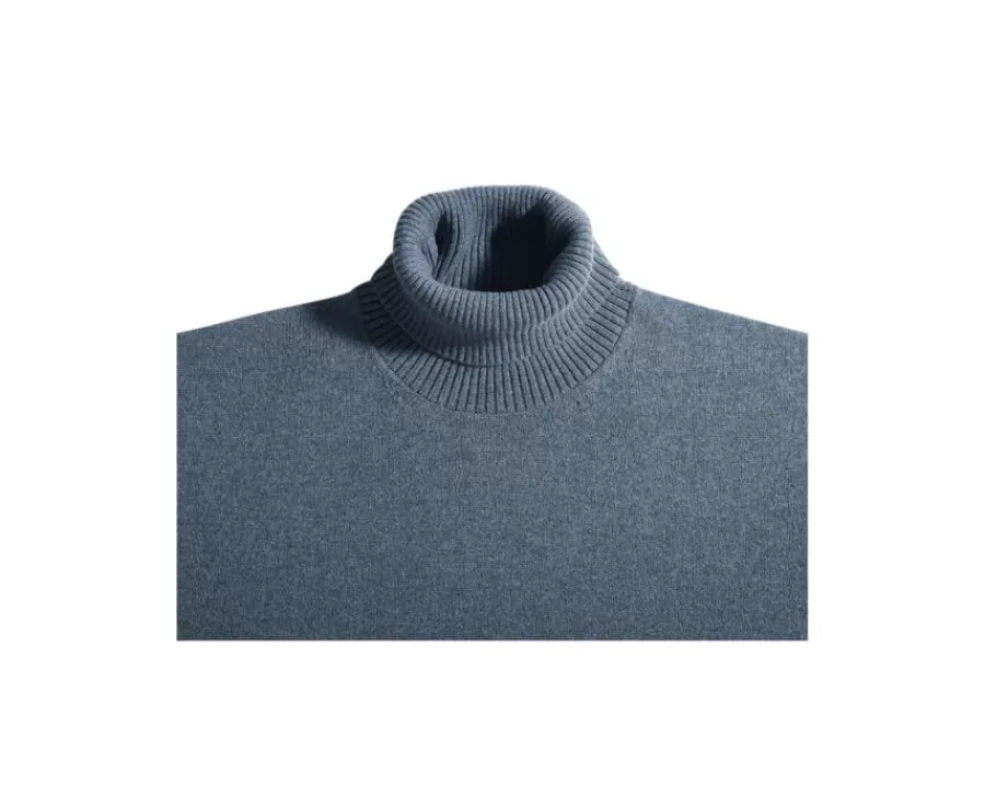 Outlet Jersey de lana con cuello alto para hombre Verde moteado Kenneric Jerséis De Cuello Alto | Jerséis De Punto