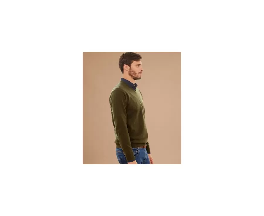 Cheap Jersey de lana con cuello de pico para hombre Verde Elian Jerséis De Punto | Jerséis De Cuello Pico