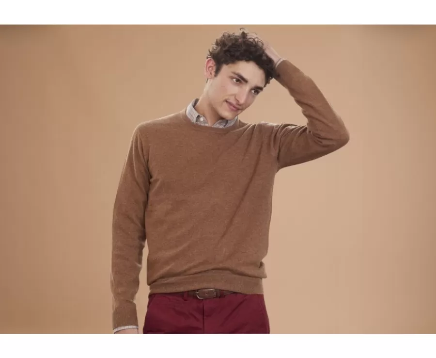 Flash Sale Jersey de lana con cuello redondo Avellana Moteado de hombre  Conan Jerséis Cuello Redondo | Jerséis De Punto