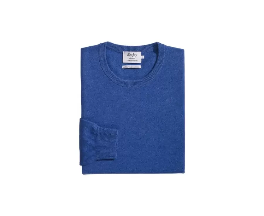 Flash Sale Jersey de lana con cuello redondo Azul Jean moteado Conan Jerséis Cuello Redondo | Jerséis De Punto