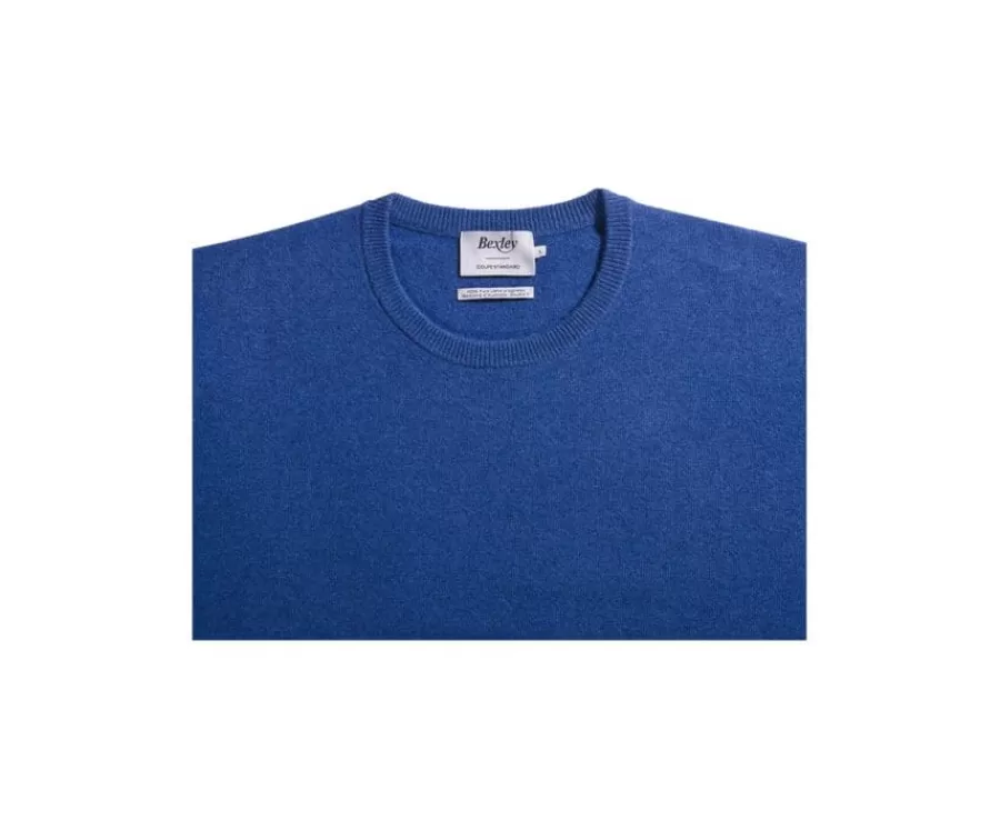 Flash Sale Jersey de lana con cuello redondo Azul Jean moteado Conan Jerséis Cuello Redondo | Jerséis De Punto