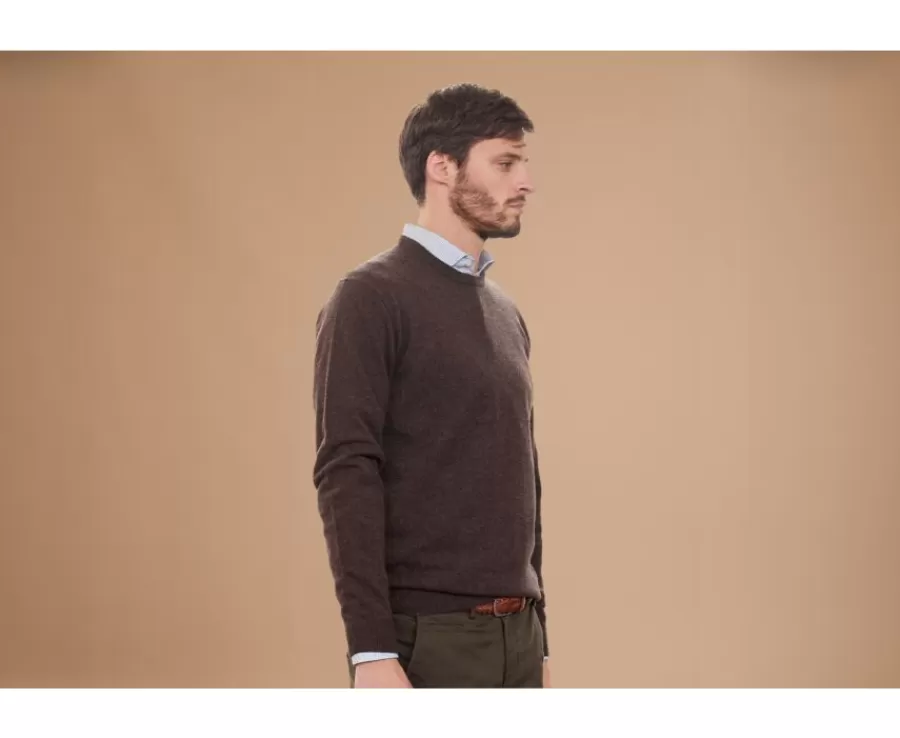 Best Jersey de lana con cuello redondo Chocolate Oscuro de hombre  Conan Jerséis Cuello Redondo | Jerséis De Punto