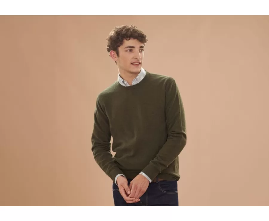 Outlet Jersey de lana con cuello redondo Verde de hombre  Conan Jerséis Cuello Redondo | Jerséis De Punto