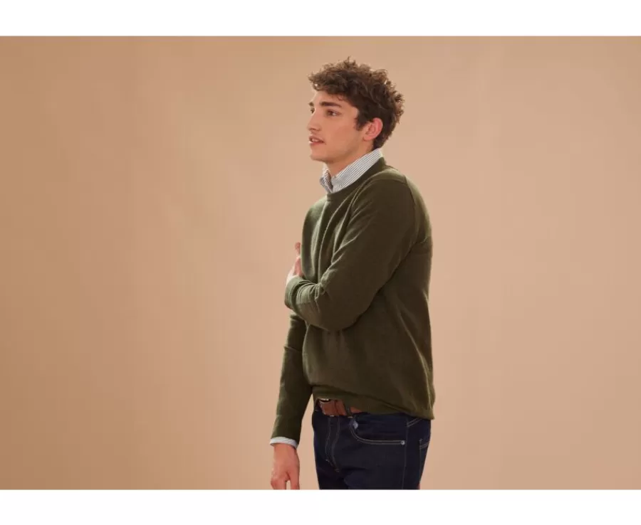 Outlet Jersey de lana con cuello redondo Verde de hombre  Conan Jerséis Cuello Redondo | Jerséis De Punto