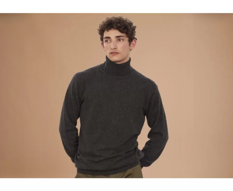 Discount Jersey de lana con cuello vuelto para hombre Gris Antracita moteado Emeric Jerséis De Cuello Alto | Jerséis De Punto