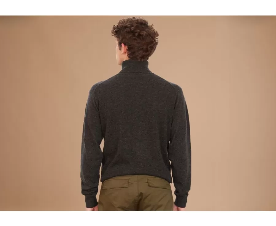 Discount Jersey de lana con cuello vuelto para hombre Gris Antracita moteado Emeric Jerséis De Cuello Alto | Jerséis De Punto
