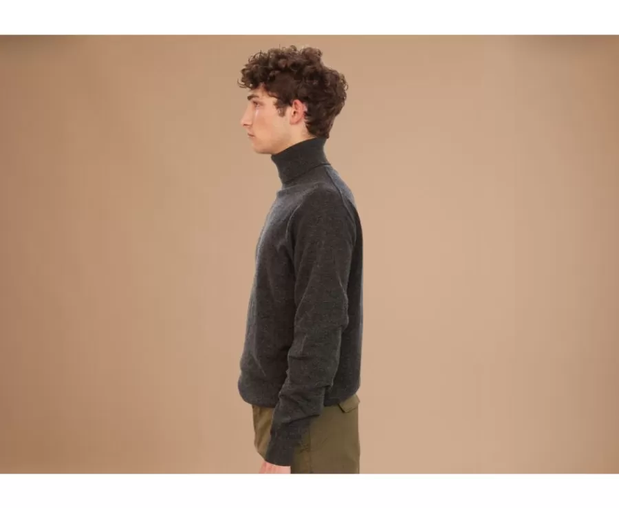 Discount Jersey de lana con cuello vuelto para hombre Gris Antracita moteado Emeric Jerséis De Cuello Alto | Jerséis De Punto