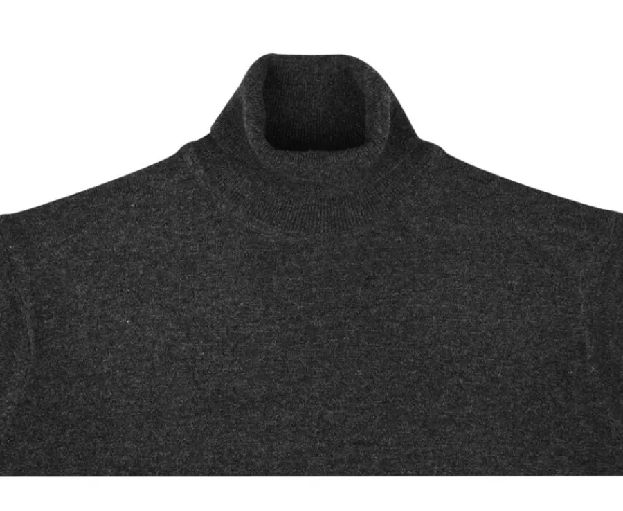 Discount Jersey de lana con cuello vuelto para hombre Gris Antracita moteado Emeric Jerséis De Cuello Alto | Jerséis De Punto