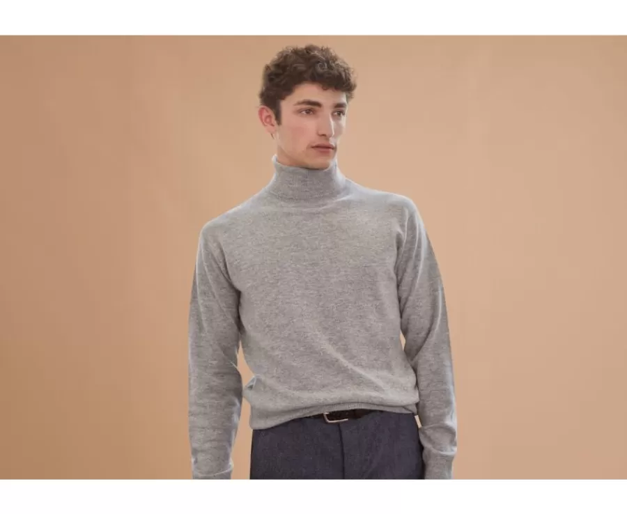 Hot Jersey de lana con cuello vuelto para hombre Gris moteado Emeric Jerséis De Cuello Alto | Jerséis De Punto